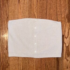 American Eagle Beige Ribbed Knit Tube Top Crop Top Women’s Size Medium